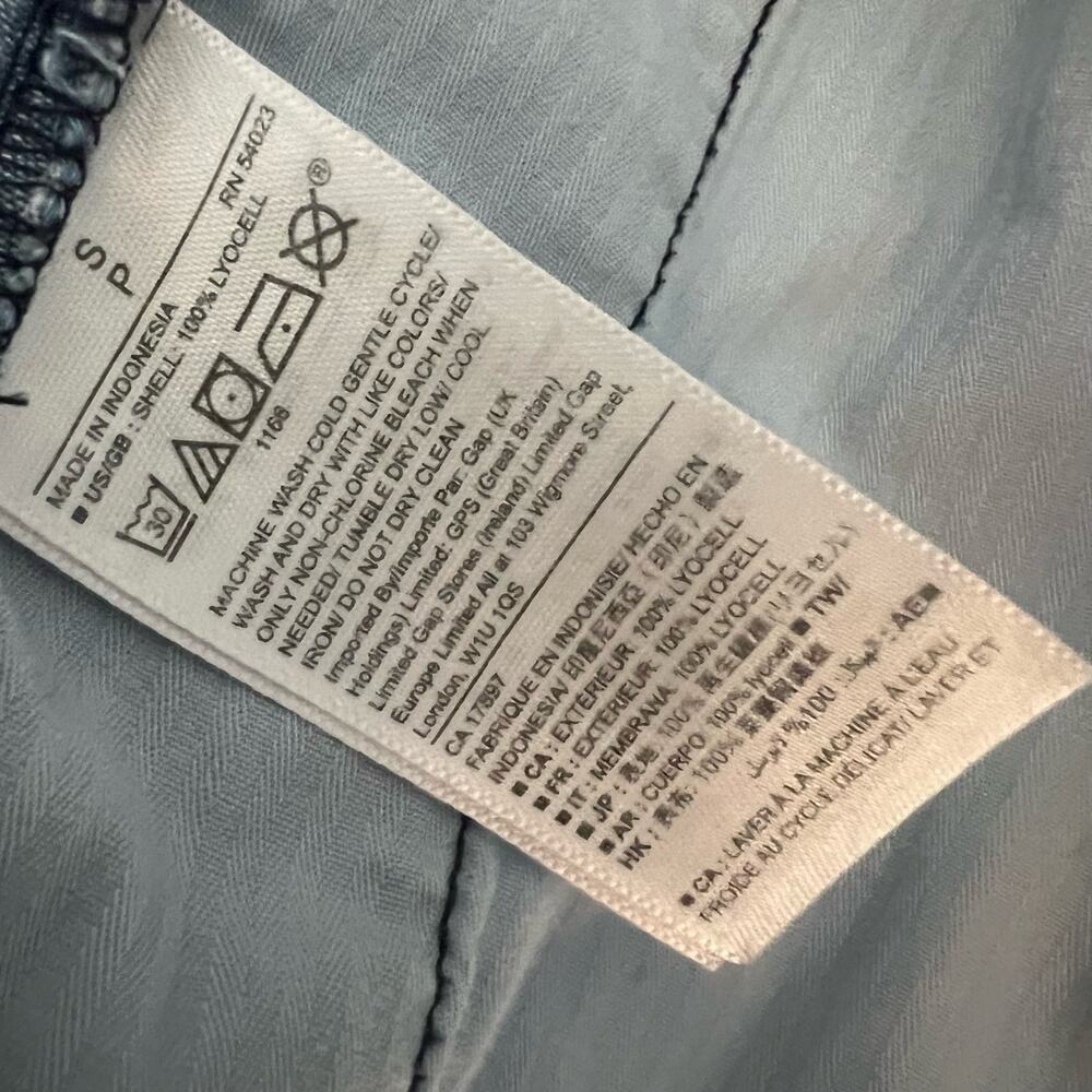 Gap Buttondown Chambray Shacket W Waist Cincher S… - image 5